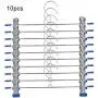 SEniutarm Pants Jeans Hanger Anti-Slip Trouser Clothes Rack Organizer Shirt 5/10/15/20Pcs Blue 5pcs