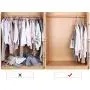 HHXD 3Pcs Clothes Hanger Organizer,9 Holes Double Hook Storage Coat Hangers Modern/Pink / 3pcs