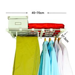 Baoyouni Expandable Closet Shelf, Adjustable Storage Rack Shelves Separator, Layered Organizer Divider Holder Clothes Hanger Rod for Kitchen Cupboard, Wardrobe, Bathroom, Bookcase Compartment, Ivory