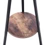 Metal Coat Rack Hat Stand Free Standing Display Hall Tree Hanger Garment Storage Holder with Shelves and 9 Hooks for Clothes Hats 19.7 x 19.7 x 68.5 Inches