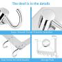 Lefree Over The Door Hook Over Door Hanger for Coats Towels Robes, Bags Zinc Alloy Stainless Door Holder with 6 Hooks Silver White.