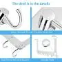 Lefree Over The Door Hook Over Door Hanger for Coats Towels Robes, Bags Zinc Alloy Stainless Door Holder with 6 Hooks Silver White.