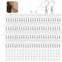 100 PCS Silver Earring Hooks Hypoallergenic Stainless Steel Earrings Wires Fish Hooks with 100 PCS Clear Rubber Earring Backs for Jewelry Making DIY 100 PCS Silver Earring Hooks Hypoallergenic Stainless Steel Earrings Wires Fish Hooks with 100 PCS Clear Rubber Earring Backs for Jewelry Making DIY