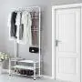 Caraya Metal Clothes Shoes Steel Stands Hanger Hooks Tidy Shelf Caraya Metal Clothes Shoes Steel Stands Hanger Hooks Tidy Shelf
