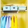 Baoyouni Expandable Closet Shelf Rod Clothes Hanger Rail Metal Wardrobe Storage Rack Heavy Duty Organization Systems Space Saver for Bedroom, Kitchen, Bathroom, Cupboard, 25.59-43.31 Inches