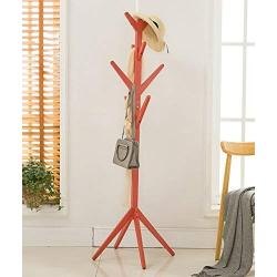 DNSJB coat rack Stand Solid Wood Frame Study Portable Free Standing Entryway Hat Coat Clothes Jacket Umbrella Holder Hanger Coat Tree Stand with 8 Hooks (Color : B)