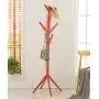 DNSJB coat rack Stand Solid Wood Frame Study Portable Free Standing Entryway Hat Coat Clothes Jacket Umbrella Holder Hanger Coat Tree Stand with 8 Hooks (Color : B)