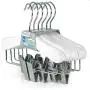 HANGERWORLD 12 White 9.8inch Wooden Kids Coat Clothes Garment Clip Hangers Baby Toddler