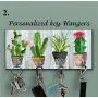 Wooden Cactus key holder for wall, Cactus wall decor, Tropical wall decor, Hook key, Organizer wall key rack, Cactus key storage,Wall Key Rack, Key Hangers, Personalized Gift, Cacti key hanger