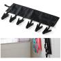 BESTonZON Cloth Hanger Rack Portable Folding Travel Laundry Drying Clothespins Clips (Black)