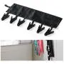 BESTonZON Cloth Hanger Rack Portable Folding Travel Laundry Drying Clothespins Clips (Black)