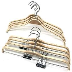 KOOBAY Zara Style Clothes Hanger 30Pcs16.5 Space Saving Natural Wood Coat Hanger