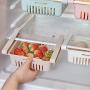 Fridge Drawer Organizer, 3 Pack Retractable Drawer Refrigerator Storage Box, Unique Design Pull Out Bins, Fridge Shelf Holder Storage Box, Small Size, Fit for Fridge Shelf Under 0.5 inch