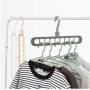 10pcs Random Color Multi-Function Nine-Hole Rotating Hanger Space Saving Folding Magic Clothes Hanger Wardrobe Drying Home Bedroom Storage Holder