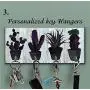 Wooden Cactus key holder for wall, Cactus wall decor, Tropical wall decor, Hook key, Organizer wall key rack, Cactus key storage,Wall Key Rack, Key Hangers, Personalized Gift, Cacti key hanger