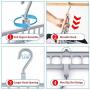 BKONF Space Saving Hangers, Clothes Grouper, Multifunctional Closet Organizer, Pack of 6
