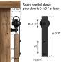 WINSOON 3FT Super Mini Sliding Barn Door Cabinet Hardware Kit for Single Door TV Stands Small Wardrobe Cabinets, J Shape Hanger (NO Cabinet)
