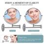 GloRiastar 5X Wall Mounted Makeup Mirror - Double Sided Magnifying Makeup Mirror for Bathroom, 8 inch Extension Polished Chrome Finished Mirror