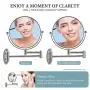 GloRiastar 5X Wall Mounted Makeup Mirror - Double Sided Magnifying Makeup Mirror for Bathroom, 8 inch Extension Polished Chrome Finished Mirror