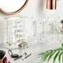 Beautify Clear Acrylic Jewelry Organizer Chest/Makeup Storage Boxes with 6 Drawers & Hanging Necklace Holder - Clear Beautify Clear Acrylic Jewelry Organizer Chest/Makeup Storage Boxes with 6 Drawers & Hanging Necklace Holder - Clear