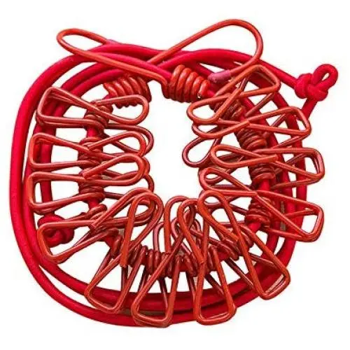 Buntha.winee7098 Rope Clothes Hanger Extensible Travel Portable Clothesline Outdoor Windproof Clothesline Hanger Drying Rack Clothes Hanging Rope +12 Clips Set Buntha.winee7098 Rope Clothes Hanger Extensible Travel Portable Clothesline Outdoor Windproof Clothesline Hanger Drying Rack Clothes Hanging Rope +12 Clips Set