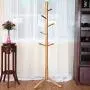 XJRHB Coat Rack - Oak Solid Wood Hanger Bedroom Clothes Rack, Size: 44 cm X175 cm (Color : Natural)