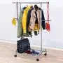 Tatkraft Bull Heavy Duty Adjustable Clothes Rail, Easy to Assemble, Durable Hanger on Wheels, Adjustable Height, Integrated Shoe Rack, Made of Chromed Steel Tatkraft Bull Heavy Duty Adjustable Clothes Rail, Easy to Assemble, Durable Hanger on Wheels, Adjustable Height, Integrated Shoe Rack, Made of Chromed Steel
