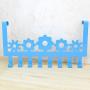 MONBLA Stainless Steel Wall Mounted Home Coat Rack/Hook Rail/Coat Rack/Door Hook with 8 Hooks for Clothes Storage Hat Towel Key (Blue)