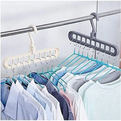 Multi-Functional 9 Holes Clothes Hanger Skirt Shirt Coat Drying Hang Rack Wardrobe Storage Organizer Space-Saving Cabide 10pcs Random Color Multi-Functional 9 Holes Clothes Hanger Skirt Shirt Coat Drying Hang Rack Wardrobe Storage Organizer Space-Saving Cabide 10pcs Random Color