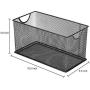 MyGift Set of 3 Black Metal Mesh CD Storage Boxes