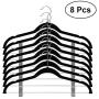 8pcs Velvet Clothes Hangers Non-Slip Clothes Hangers, with Clips for Dress Jackets Coats Clothes Pants