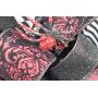 Halloween Bride and Groom Door Hanger, Skeleton Wedding Wreath, Red and Black Wedding Decor