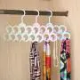 jiulonerst 11 Holes Clothes Tie Belt Shawl Scarf Hanger Display Holder Closet Organizer for Home Decor
