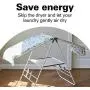 Hamilton Beach 83120 Foldable Clothes, Indoor A- A-Frame Drying Rack, White
