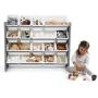 Tot Tutors Springfield Collection Supersized Wood Toy Storage Organizer, Extra Large, Grey/White