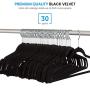 Zober Non-Slip Velvet Hangers - Suit Hangers (30-pack) Ultra Thin Space Saving 360 Degree Swivel Hook Strong and Durable Clothes Hangers Hold Up-To 10 Lbs, for Coats, Jackets, Pants, and Dress Clothes