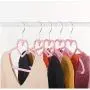 10pcs Clothes Hanger Durable ABS Heart Pattern Coat Hanger for Adult Children Clothing Hanging Supplies (Pink)