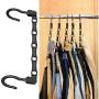 10pc Black Space Saving Hanger Plastic loset Hook Cloth Hanger Wardrobe Organizer Space Saver Bathroom Door Kitchen Towel Holder Decoration