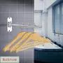 Kunovo (2 Pack) Folding Wall Mounted Clothes Hanger Rack Wall Clothes Hanger Hook Stainless Steel 304 Swing Arm Holder Clothing Hanging System Closet Storage Organizer