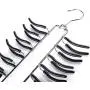 Frank Pressie Heavy Duty Pants Hangers Space Saving Non Slip Skirt Hanger Open Ended Pant Organizer Clothes and Multifunctional Tie Rack for Belts Pack of 3