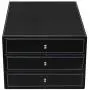 MyGift Executive Black Leatherette 3 Drawers File Cabinet/Office Supplies Desk Storage/Jewelry Organizer Box MyGift Executive Black Leatherette 3 Drawers File Cabinet/Office Supplies Desk Storage/Jewelry Organizer Box