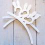 Jili Online 3pcs /Set Rabbits Baby Kids Wood Bunny Clothes Hanger Home Room Decor
