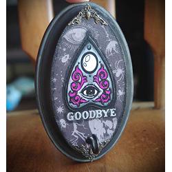 Mini Mystic Eye Ouija Inspired Planchette Goodbye Hand Made 1 Hook Jewelry Key Hanger Organizer