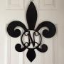 Monogram Fleur De Lis Door Hanger - Fleur De Lis Wreath - NOLA Door Hanger - New Orleans Door Decoration - Louisiana Door Hanger