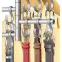 Lynk Hanging Pivoting Belt Rack Tie, Closet Organizer-Platinum