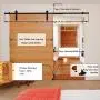 CCJH 6.6FT New Shape Hanger Heavy Duty Sturdy Sliding Barn Door Hardware Kit for Single Wood Door (Pre-drilled Hole‘s Spacer is 16 inch) CCJH 6.6FT New Shape Hanger Heavy Duty Sturdy Sliding Barn Door Hardware Kit for Single Wood Door (Pre-drilled Hole‘s Spacer is 16 inch)