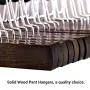 SONGMICS Pants Hangers, Set of 12 Solid Wood Hanger, Anti-Slip Felt, 360° Swivel Hook, Clamp Skirt Hanger, Dark Walnut Color UCRW07V12 SONGMICS Pants Hangers, Set of 12 Solid Wood Hanger, Anti-Slip Felt, 360° Swivel Hook, Clamp Skirt Hanger, Dark Walnut Color UCRW07V12