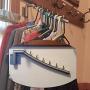 Sumnacon 12.6" Wall Mounted Clothes Hanger Rack, Stainless Steel Garment Hooks Swing Arm Holder, Space Saver Clothing Closet Rod Storage Organizer Laundry Room Bedrooms Bathrooms