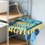 YOYOHOT 1 Pc Clothes Hanger Clothespin Drying Rack Holder Wardrobe with 32 Clips Folding Hanger Rack