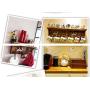 Isa Wooden Shelf Retro Cow Pattern Wall Hanging Hanger Clothes Rack Key Rack Debris Hanger